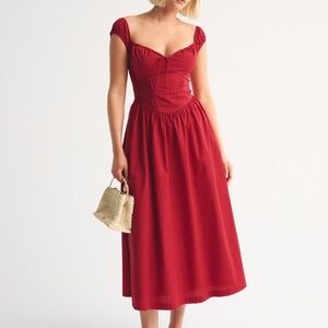 Abercrombie & Fitch Red Maxi Dress